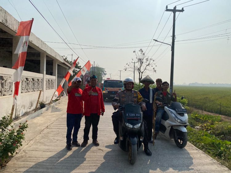 Polsek Tambelang Amankan Kampanye Terbuka Calon Kades Sukamaju Nomor Urut 1