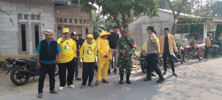 Polsek Tambelang Amankan Kampanye Terbuka Calon Kades Sukamekar Nomor Urut 3