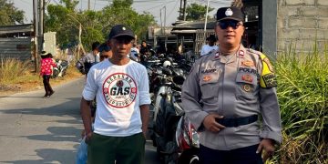 Polsek Kedungwaringin Amankan Kampanye Calon Kades Waringinjaya Nomor Urut 3