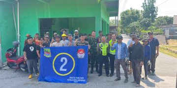 Polsek Cikarang Pusat Monitor Kampanye Simpatik Calon Kades Sukamahi Nomor Urut 2