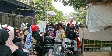 Polsek Pebayuran Amankan Kampanye Calon Kades Bantarjaya Nomor Urut 3