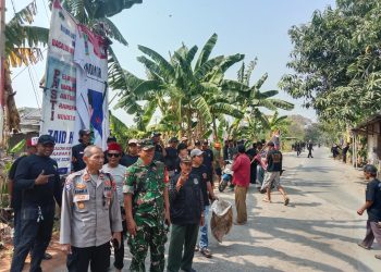 Polsek Tarumajaya Amankan Kampanye Calon Kades Pahlawan Setia Nomor Urut 2