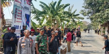 Polsek Tarumajaya Amankan Kampanye Calon Kades Pahlawan Setia Nomor Urut 2