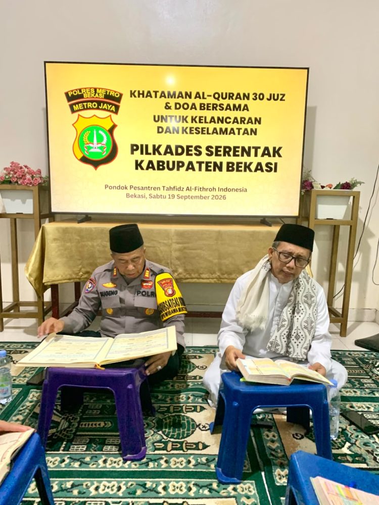 Khataman Al-Qur’an dan Doa Bersama, Ikhtiar Polres Metro Bekasi untuk Kelancaran Pilkades Serentak 2026