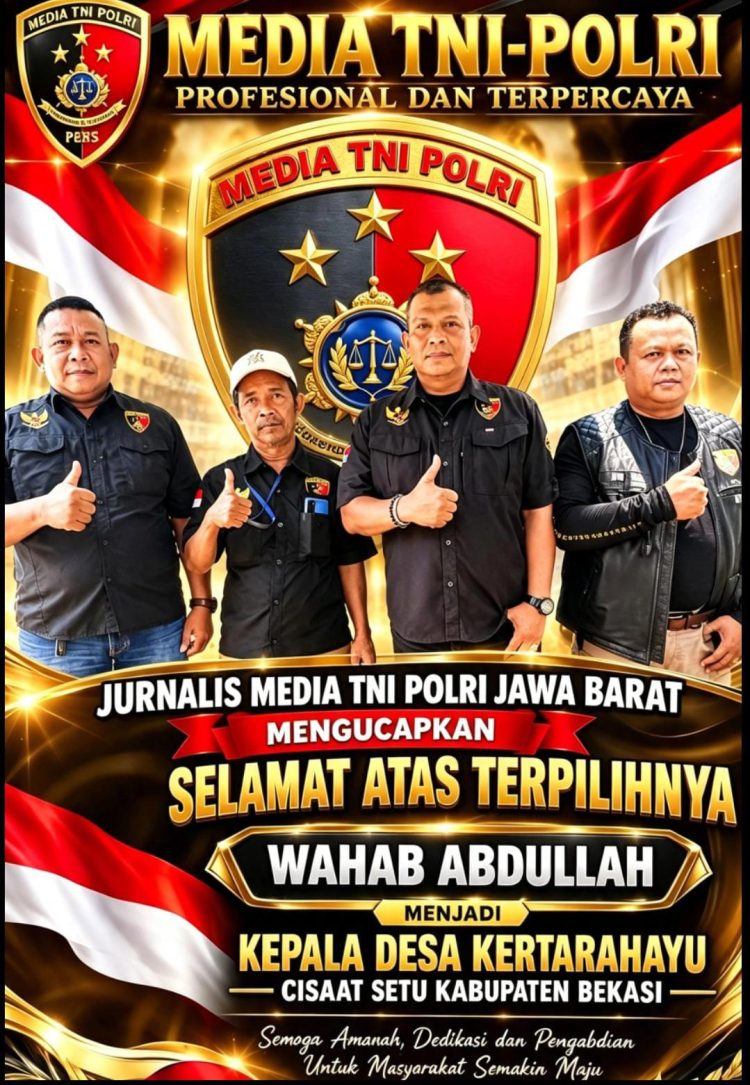 SELAMAT —  Wahab Abdullah Resmi Terpilih Menjadi Kepala Desa Kertarahayu Cisaat Setu kabupaten Bekasi