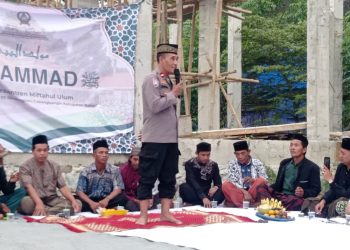 Polsek Cabangbungin Hadiri Peringatan Maulid Nabi Muhammad SAW di Ponpes Miftahul Ulum