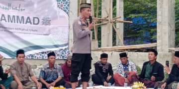 Polsek Cabangbungin Hadiri Peringatan Maulid Nabi Muhammad SAW di Ponpes Miftahul Ulum