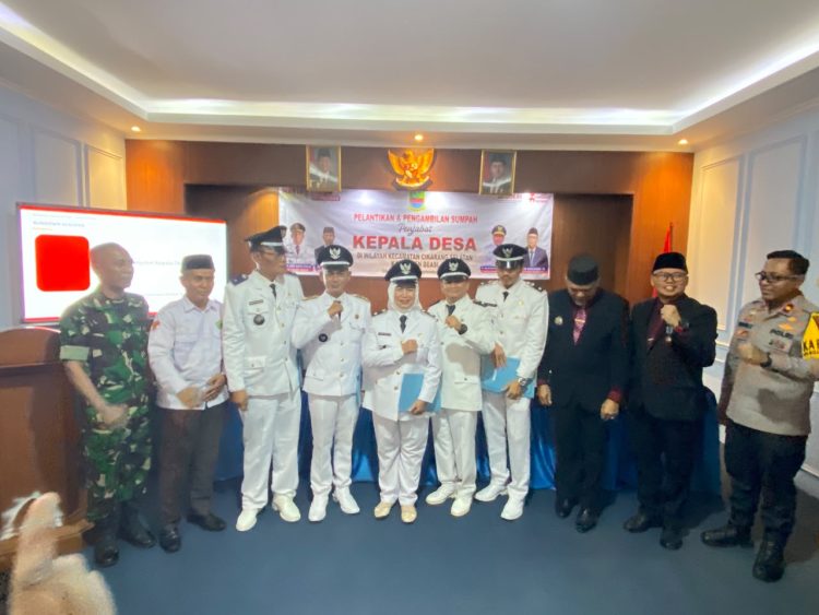 Lima Penjabat Kepala Desa Dilantik di Cikarang Selatan, Kapolsek Pastikan Kegiatan Berjalan Kondusif