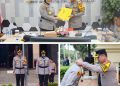 Farewell & Welcome Parade Kapolres Metro Bekasi, Kombes Pol Sumarni Estafetkan Tongkat Kepemimpinan kepada Kombes Pol Andi Oddang Riuh Hutomo