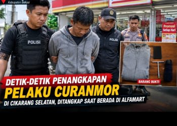 Detik-Detik Penangkapan Pelaku Curanmor di Cikarang Selatan, Ditangkap Saat Berada di Alfamart