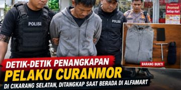 Detik-Detik Penangkapan Pelaku Curanmor di Cikarang Selatan, Ditangkap Saat Berada di Alfamart