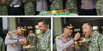 Kapolres Metro Bekasi Kunjungi Kodim 0509, Sampaikan Ucapan HUT TNI ke-81