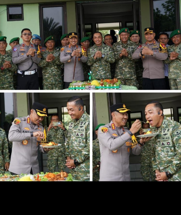 Kapolres Metro Bekasi Kunjungi Kodim 0509, Sampaikan Ucapan HUT TNI ke-81