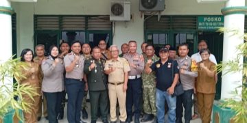 Solidaritas HUT TNI ke-81, Polsek dan Muspika Klapanunggal Sambangi Koramil 0621-04
