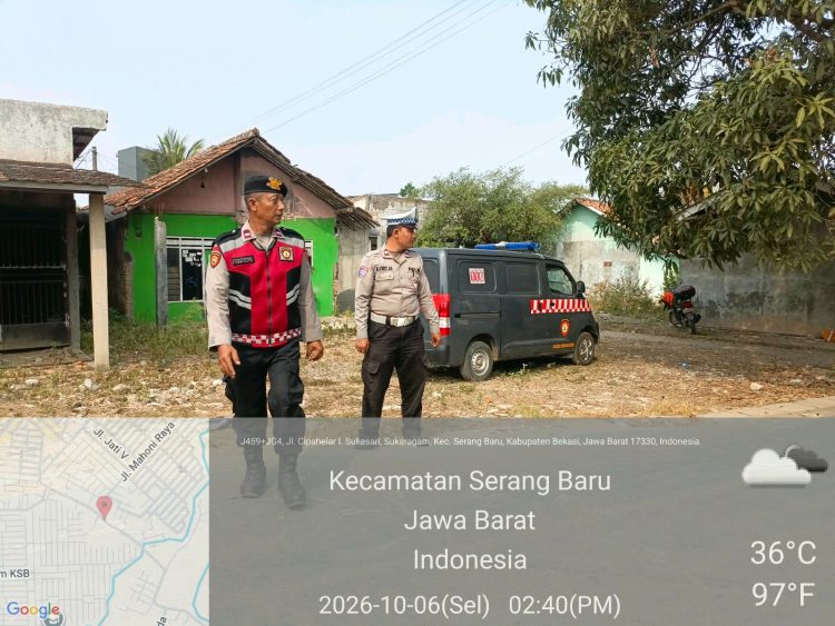 Antisipasi C3, Personel Polsek Serang Baru Gelar Patroli Preventif di Jalan Raya Cipalalar