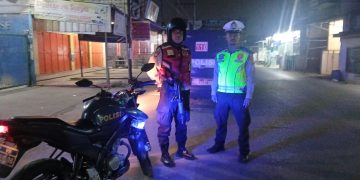Polsek Babelan Laksanakan Patroli Biru di Jalan Raya Kedaung