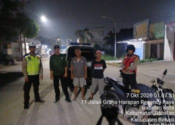 Polsek Babelan Intensifkan Patroli Biru di Jalan Graha Regency