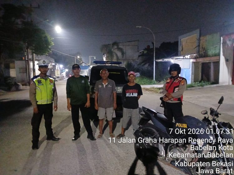 Polsek Babelan Intensifkan Patroli Biru di Jalan Graha Regency