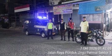 Polsek Babelan Gelar Patroli Biru Antisipasi 3C dan Gangguan Kamtibmas