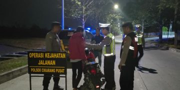 Polsek Cikarang Pusat Gelar Operasi Kejahatan Jalanan, Antisipasi 3C dan Gangguan Kamtibmas