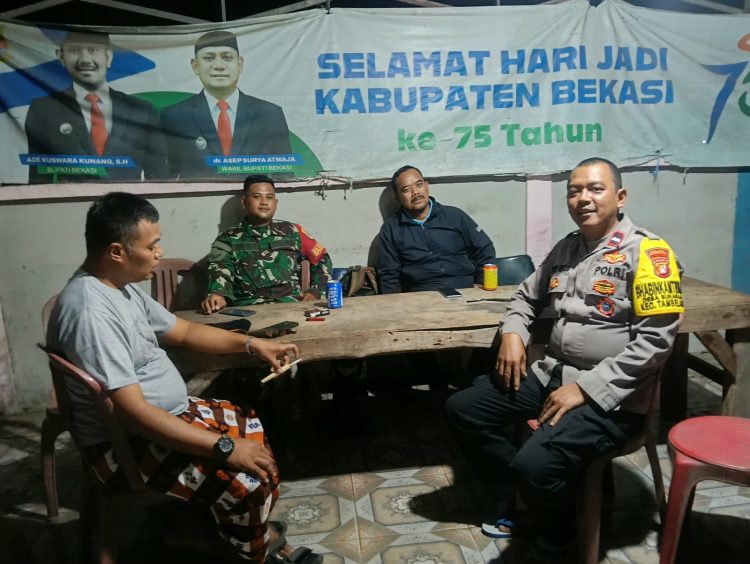 Polsek Tambelang Bersama TNI dan Pemerintah Desa Sambangi Poskamling Sukaraja, Perkuat Sinergi Menjaga Kamtibmas
