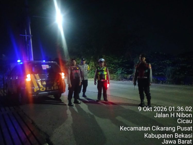 Polsek Cikarang Pusat Gelar Patroli Mobile Biru, Antisipasi 3C hingga Balap Liar