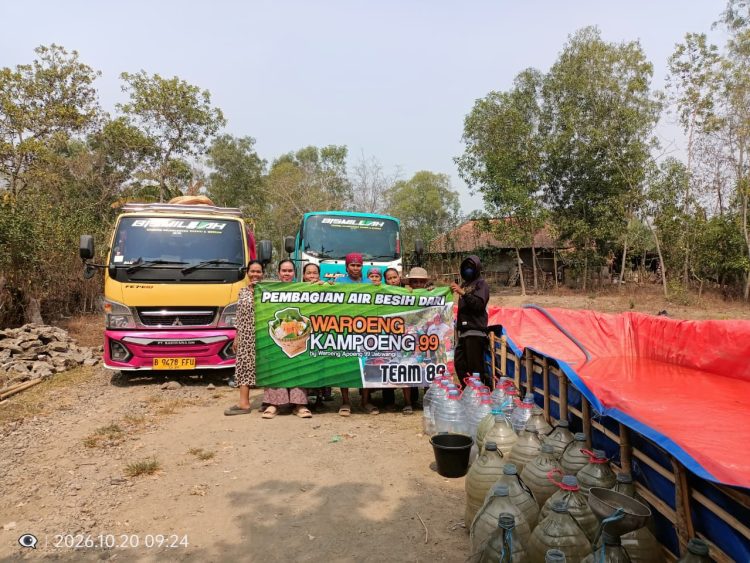 Wujudkan Kepedulian Sosial, Waroeng Kampoeng 99 Dan Team 89Jatiwangi Salurkan Enam Truk Tanki Air Bersih Untuk Warga Sukamukti
